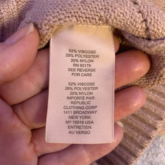 Philosophy Women’s Cardigan Sweater Size XS In Peachy Tan Viscose Blend NWOT - Picture 10 of 10